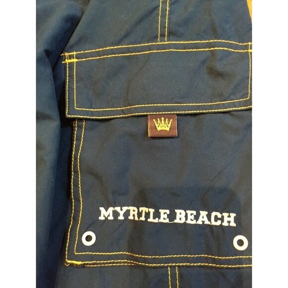 American Crown Men’s XL Swimming Suit Trunks Myrtle beach embroidered on pocket - Picture 3 of 10